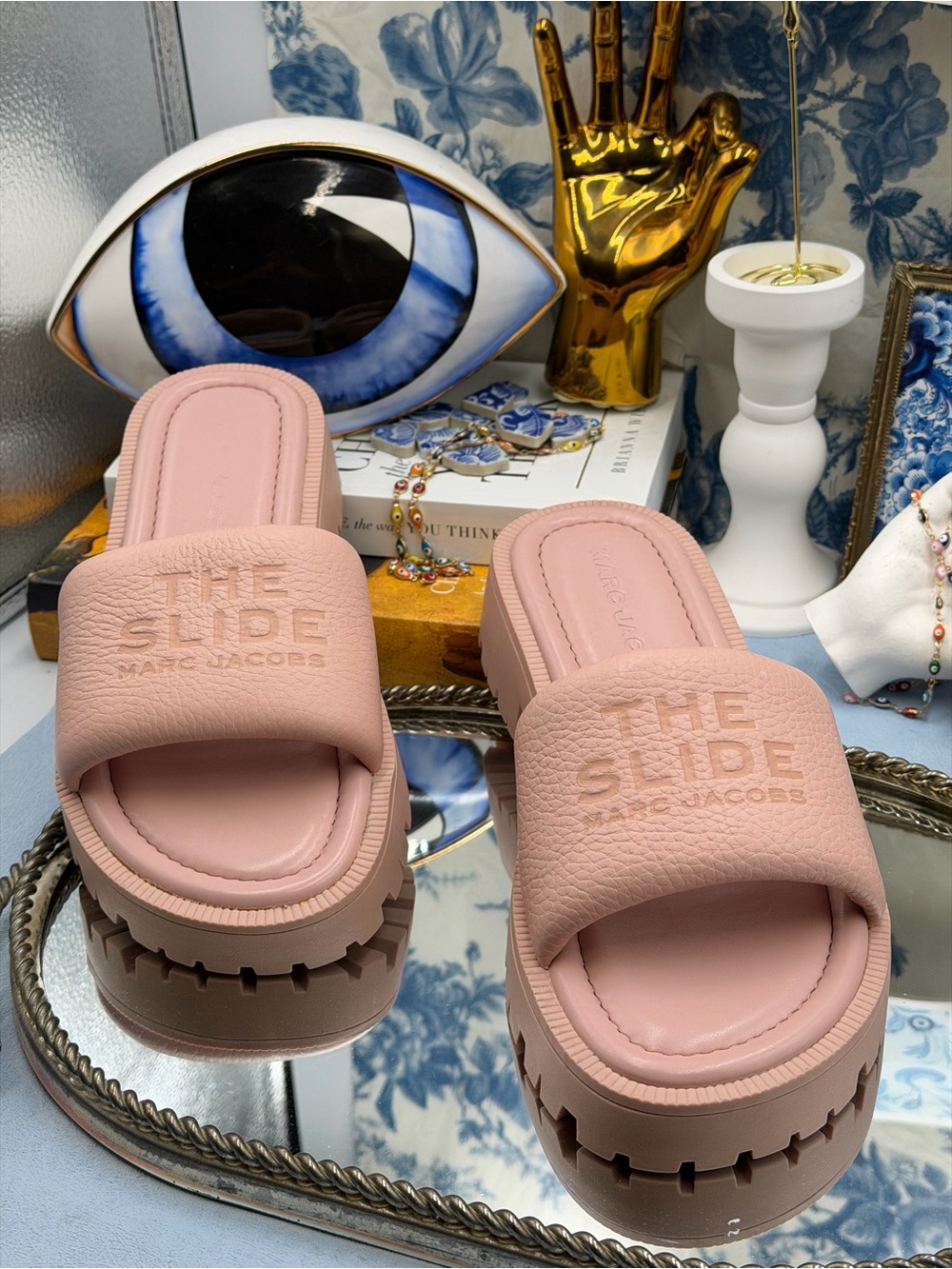 🆕 MARC JACOBS 🧿 NWOB The Lug Sole Slide, Pastel Pink - Sz 37 US 7 - Picture 5 of 12